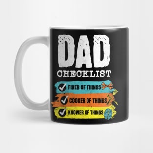 Grunge Funny Dad Checklist Mug